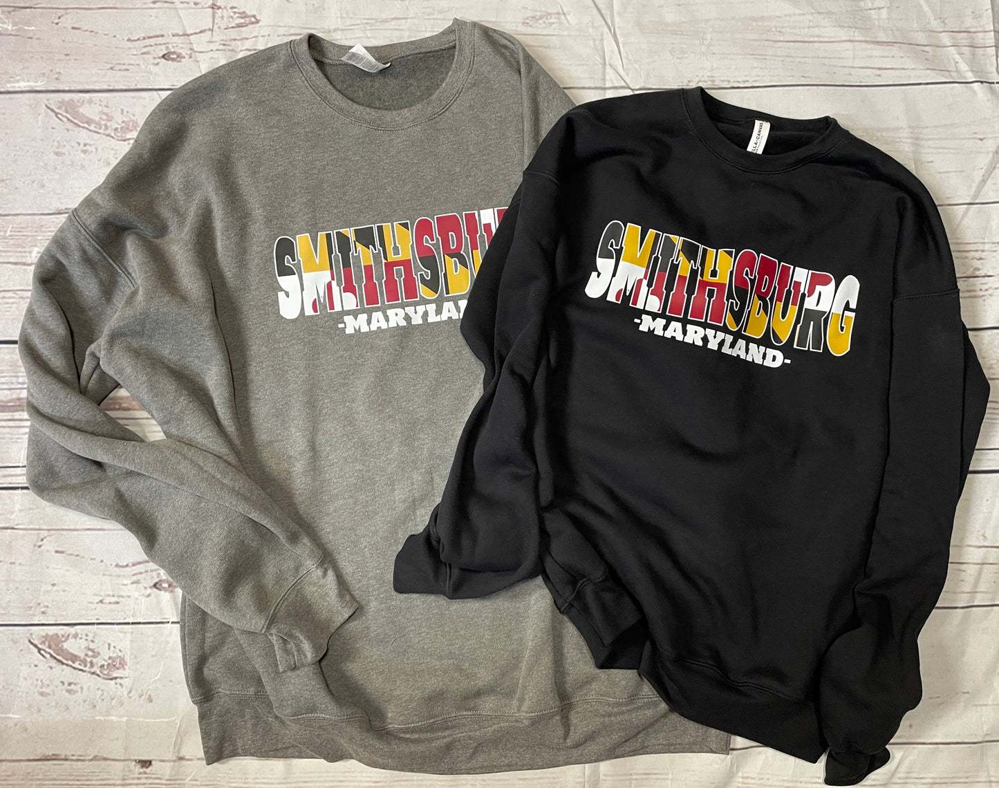 Smithsburg Maryland Flag Crewneck Sweatshirt