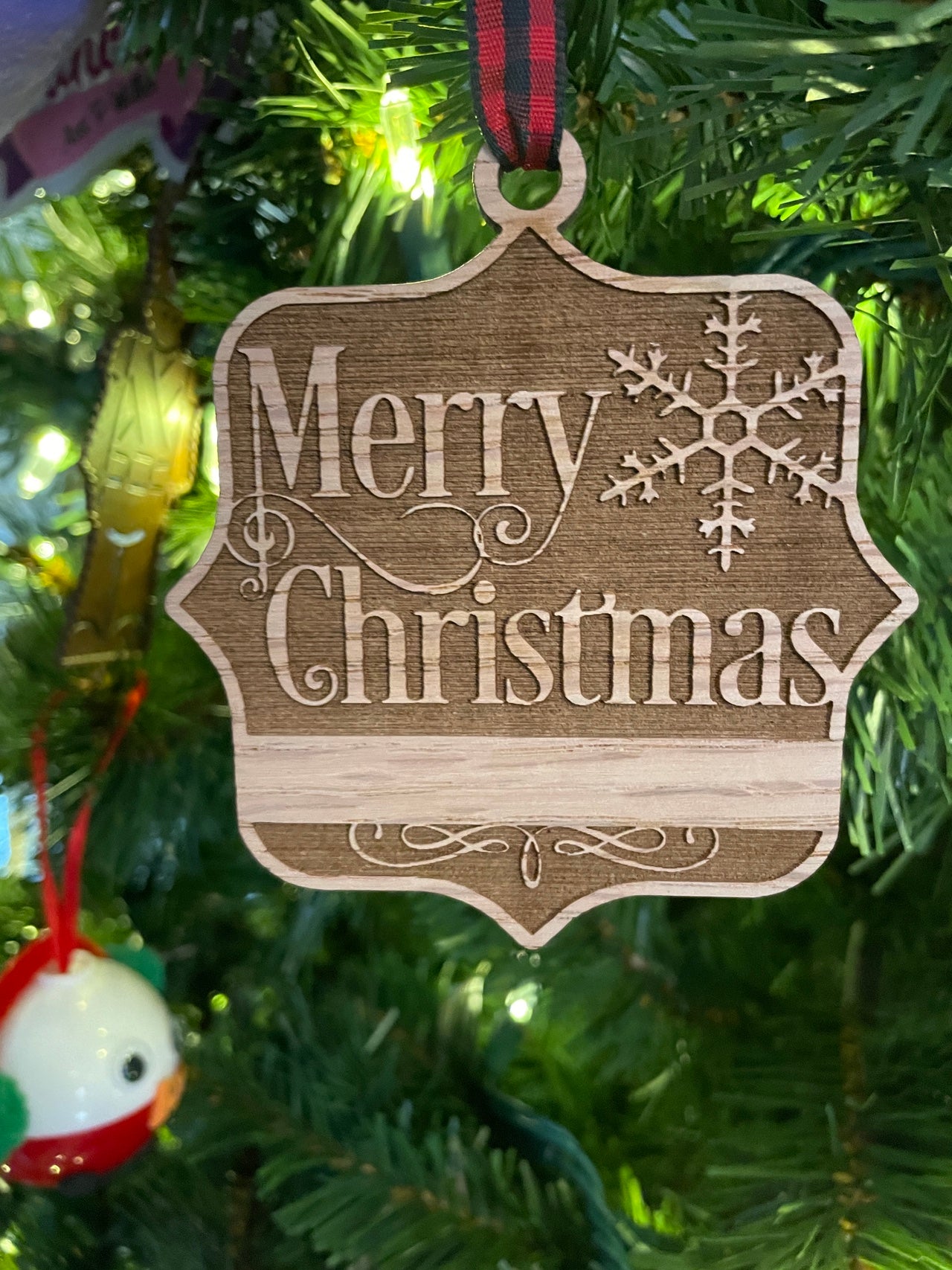 Custom Merry Christmas Ornament