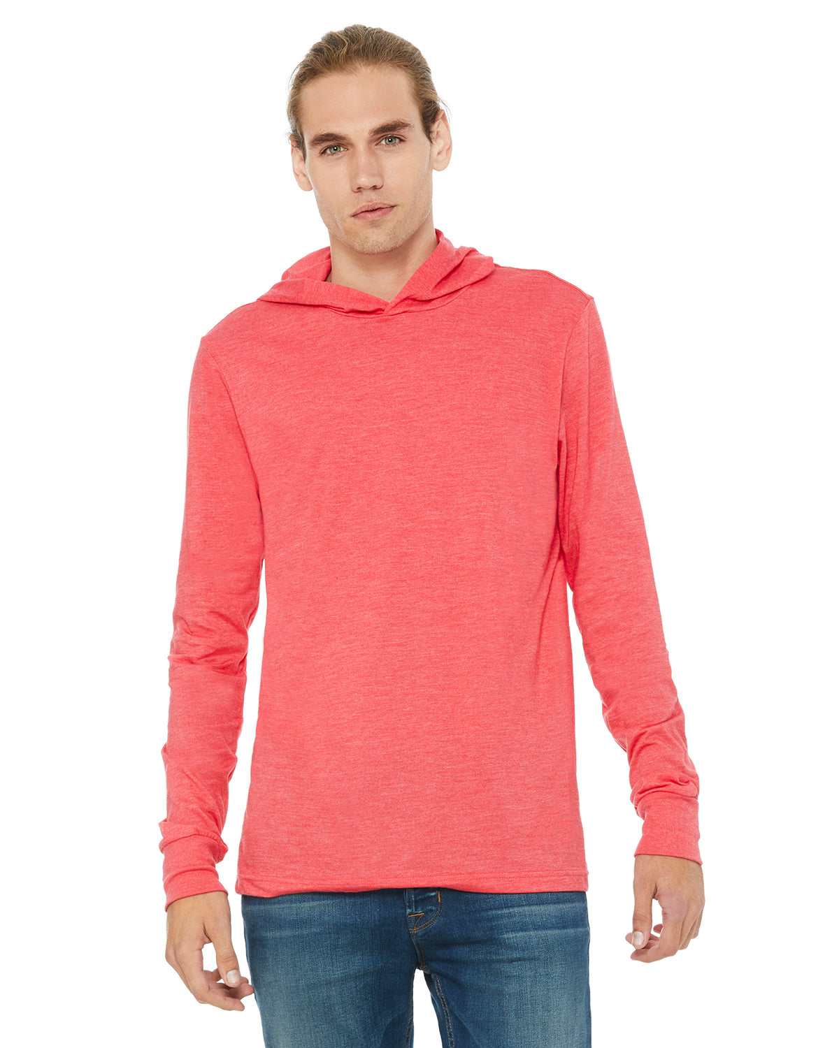 Bella Canvas Jersey Long-Sleeve Hoodie T-shirt