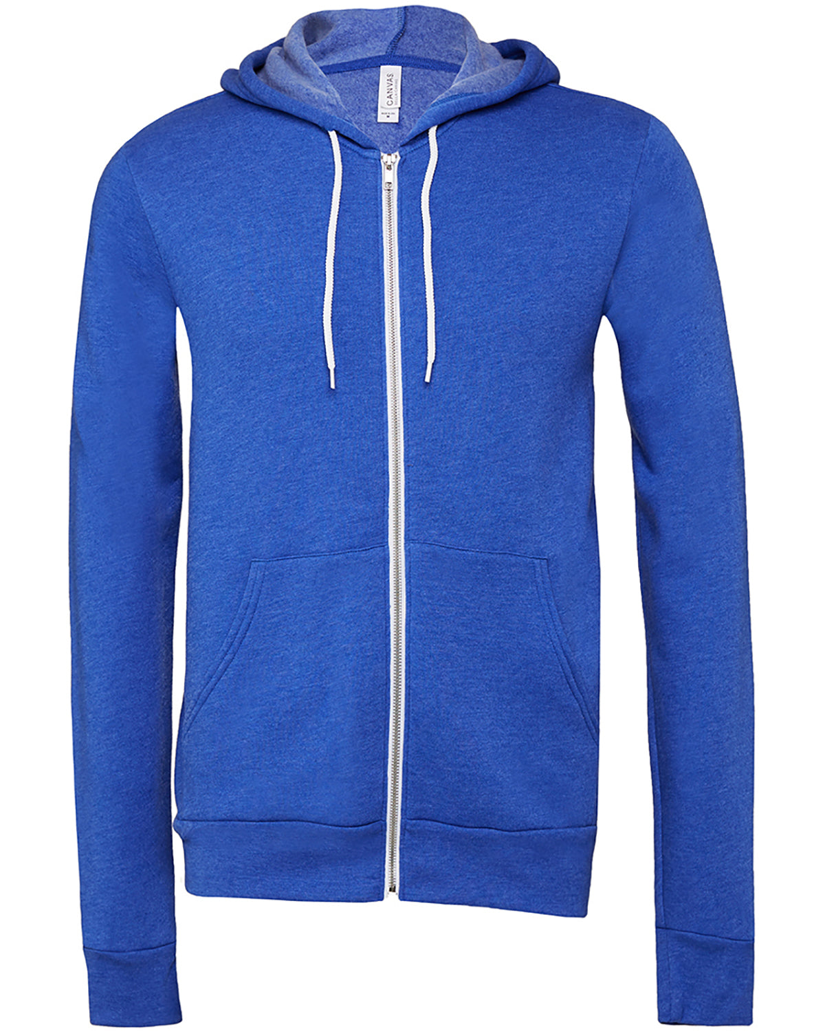 Bella + Canvas Unisex Poly-Cotton Fleece Full-Zip Hooded Sweatshirt