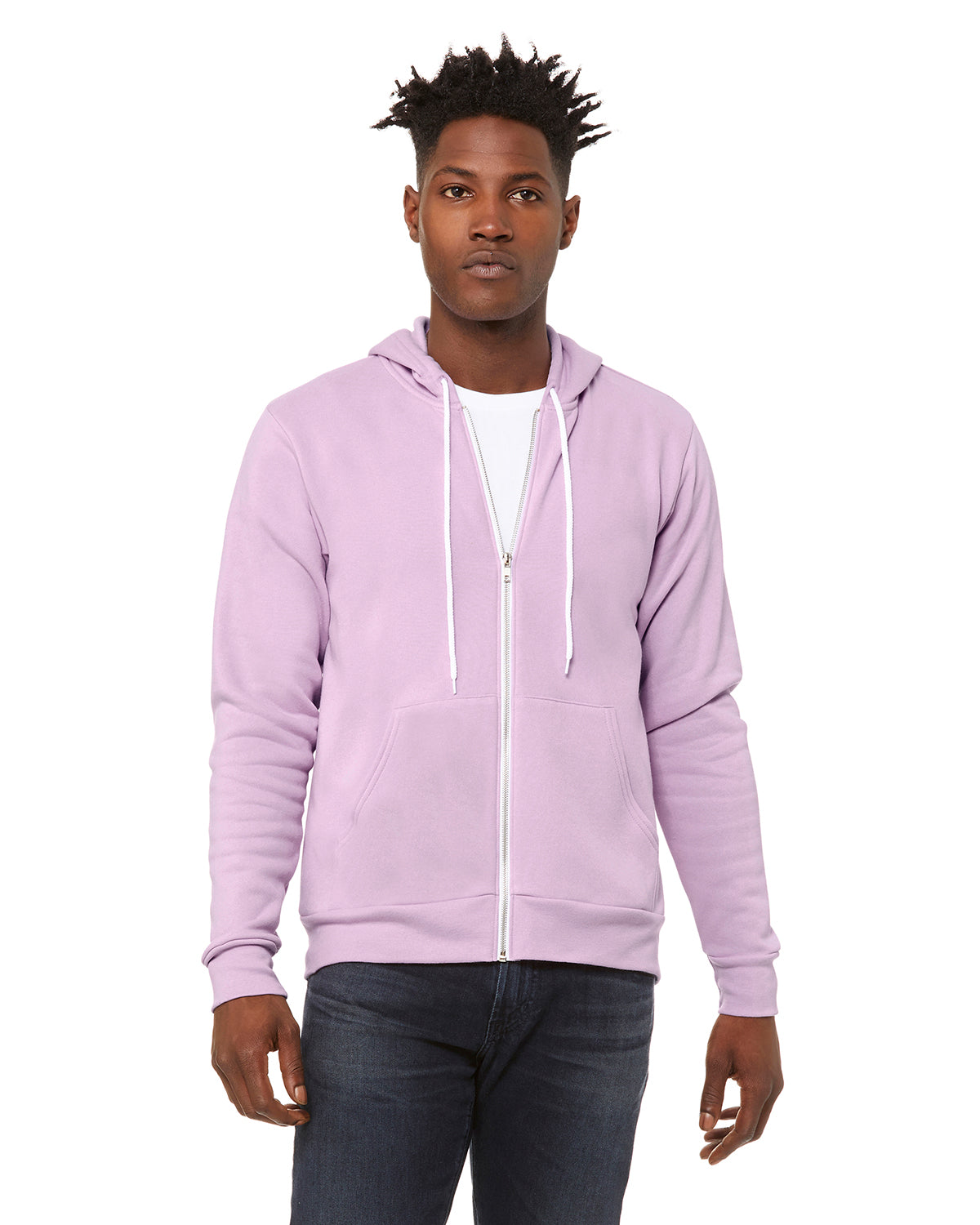 Bella + Canvas Unisex Poly-Cotton Fleece Full-Zip Hooded Sweatshirt