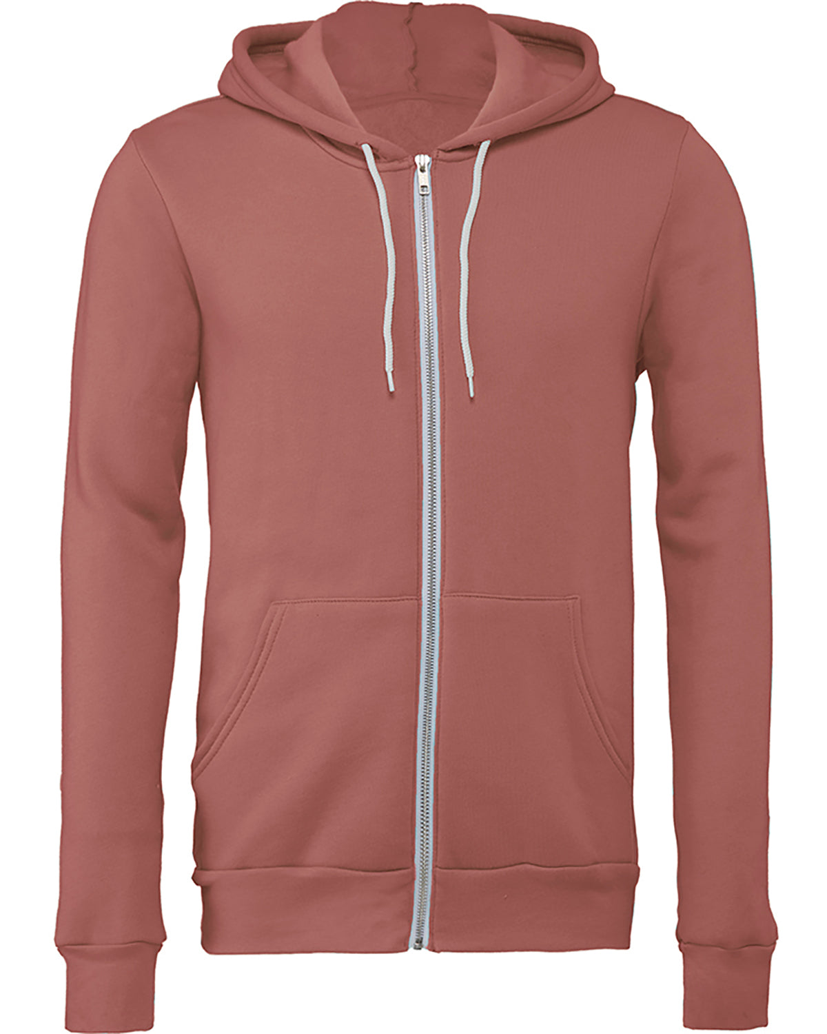 Bella + Canvas Unisex Poly-Cotton Fleece Full-Zip Hooded Sweatshirt
