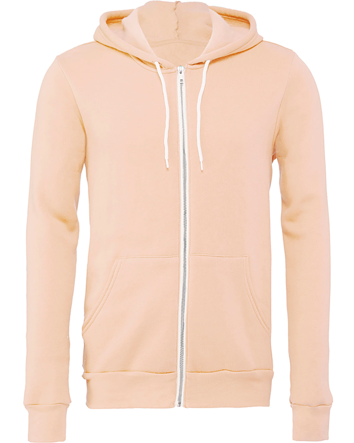 Bella + Canvas Unisex Poly-Cotton Fleece Full-Zip Hooded Sweatshirt