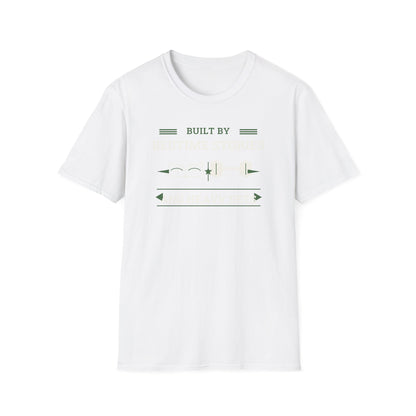 Built by Bedtime Stories and Heavy Sets Fit Dad T-Shirt | Funny Gym Dad Shirt, Workout Dad Gift, Fatherhood Fitness Tee