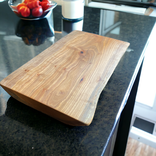 18" x 11" Cherry Live Edge Cutting Board #1
