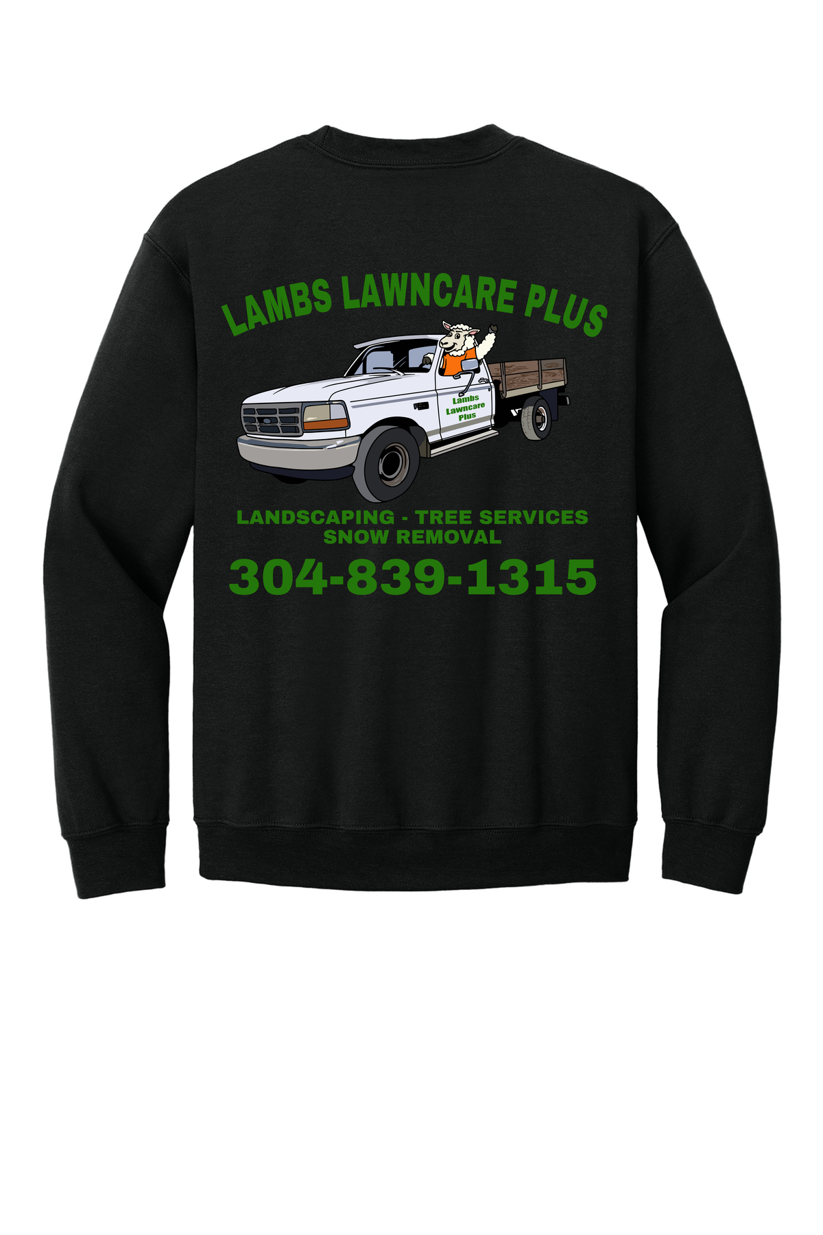 Lambs Lawncare Plus crewneck back