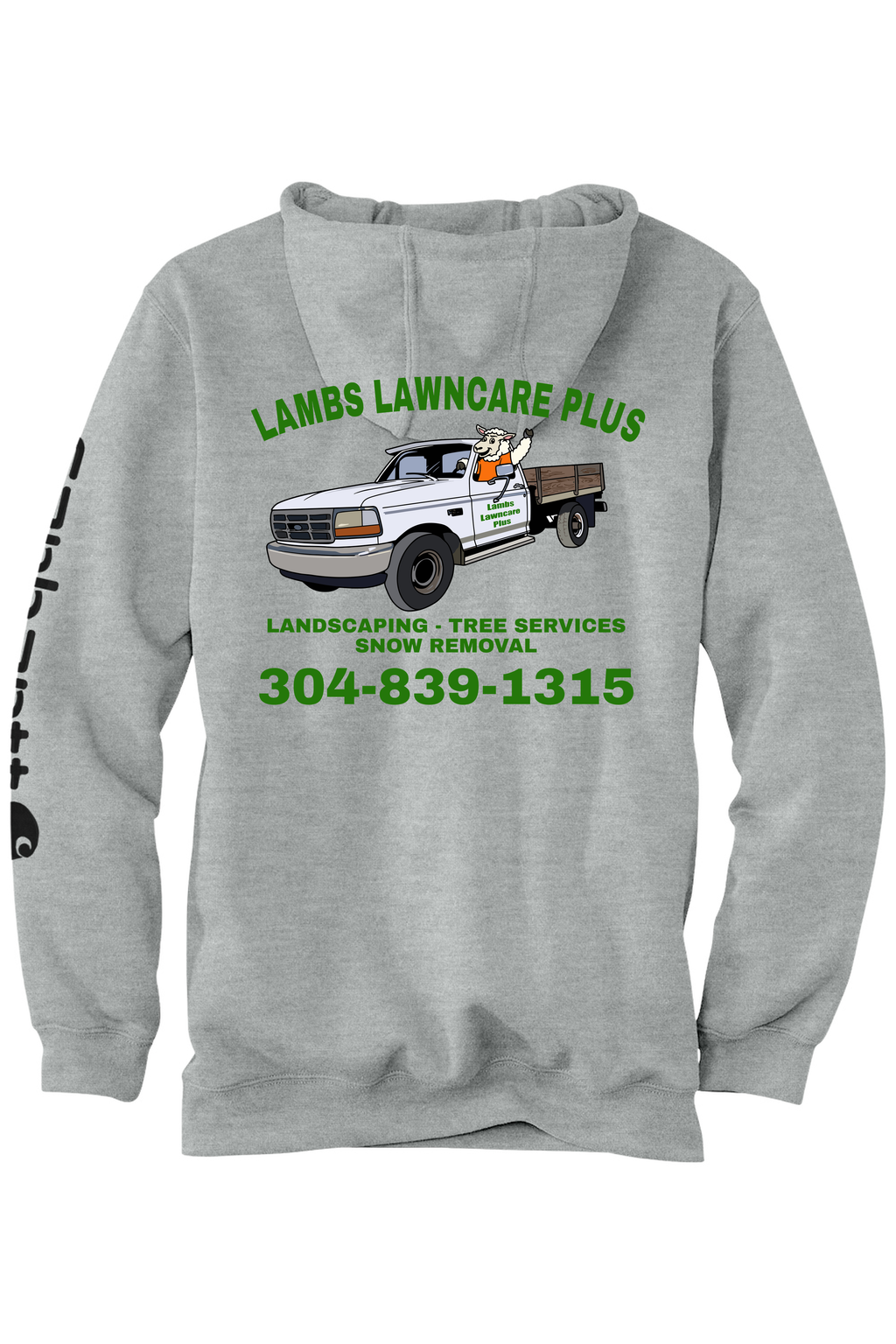 Lambs Lawncare Plus — Carhartt Midweight Hooded Logo Sweatshirt