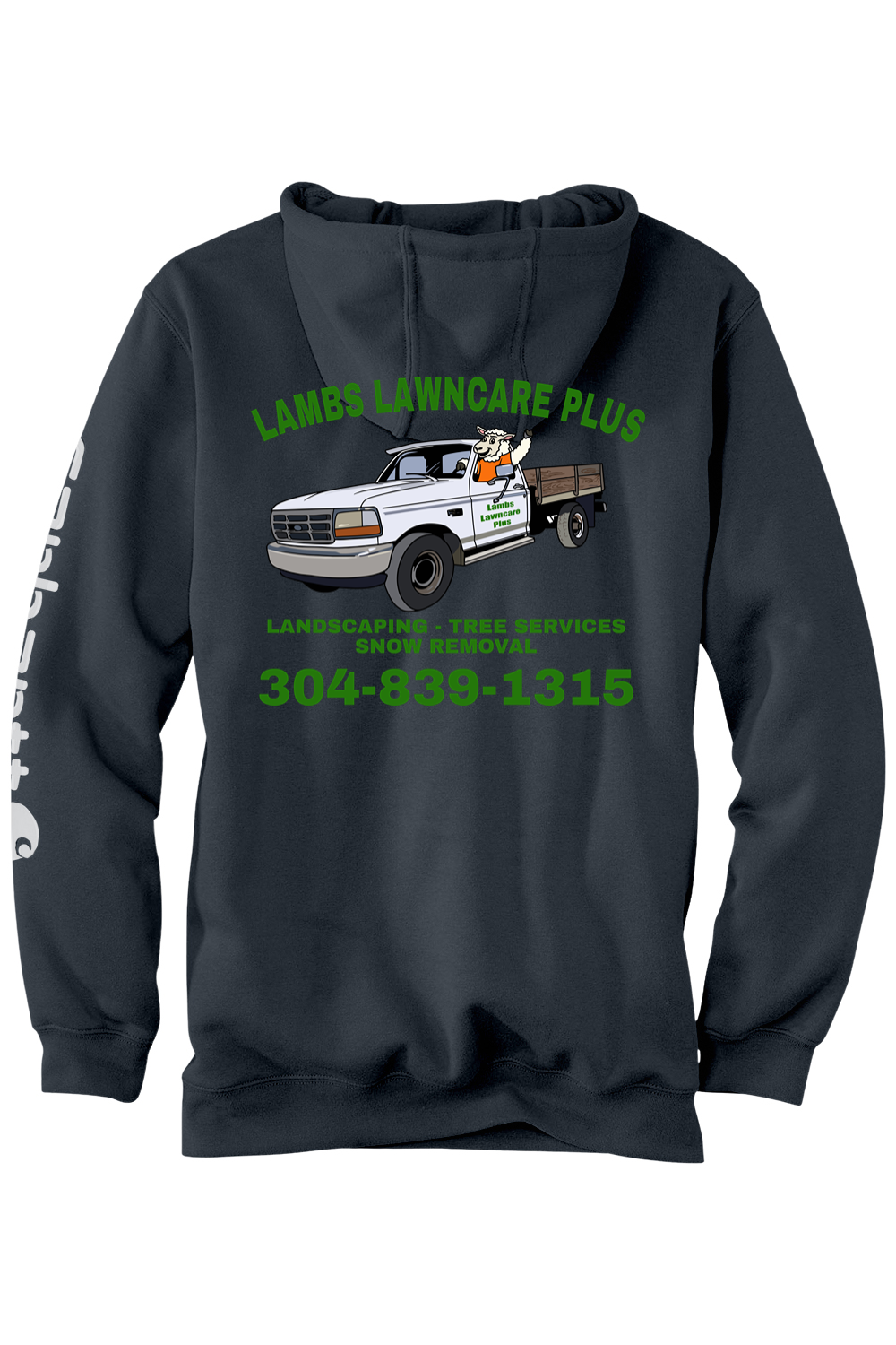 Lambs Lawncare Plus — Carhartt Midweight Hooded Logo Sweatshirt
