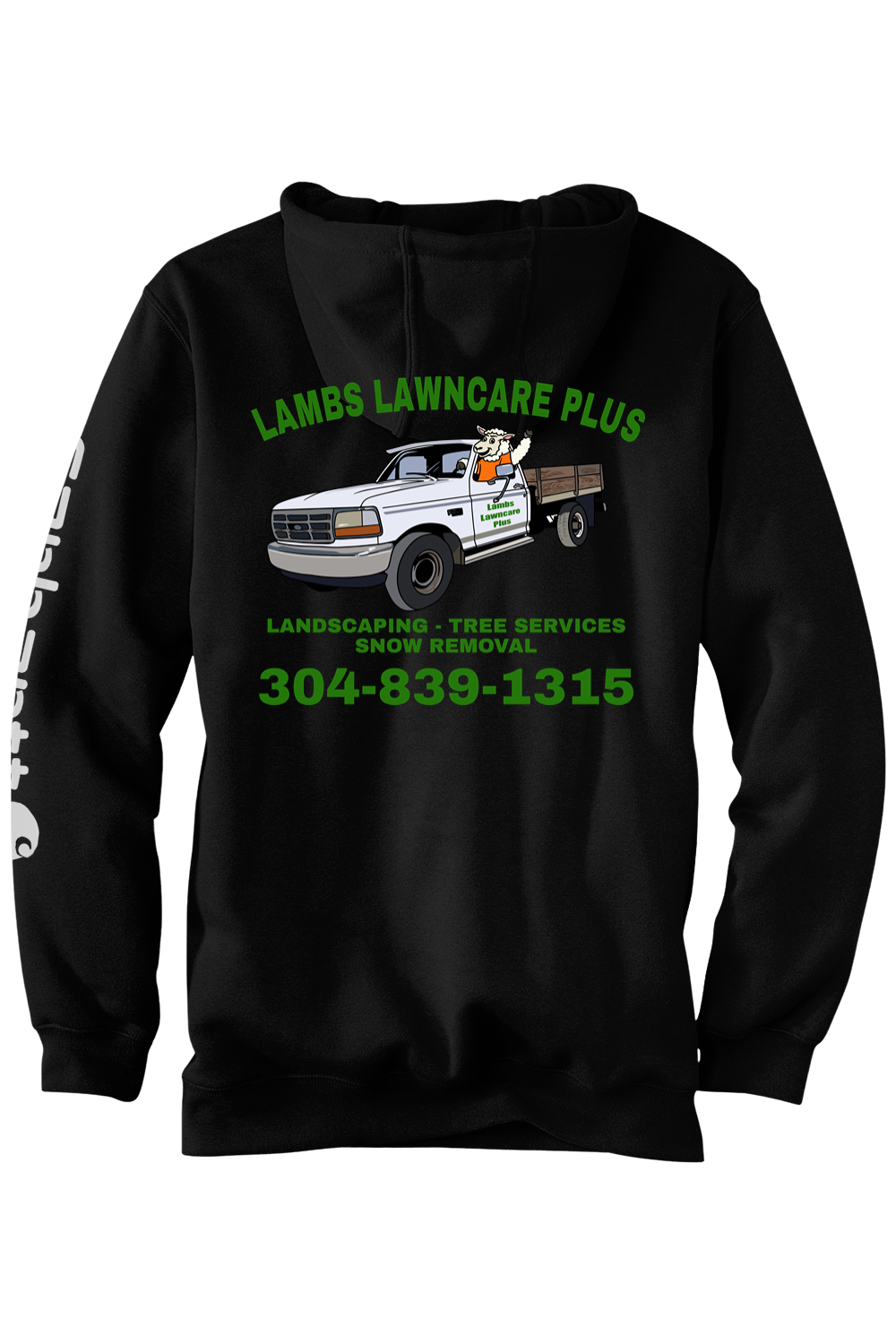 Lambs Lawncare Plus — Carhartt Midweight Hooded Logo Sweatshirt