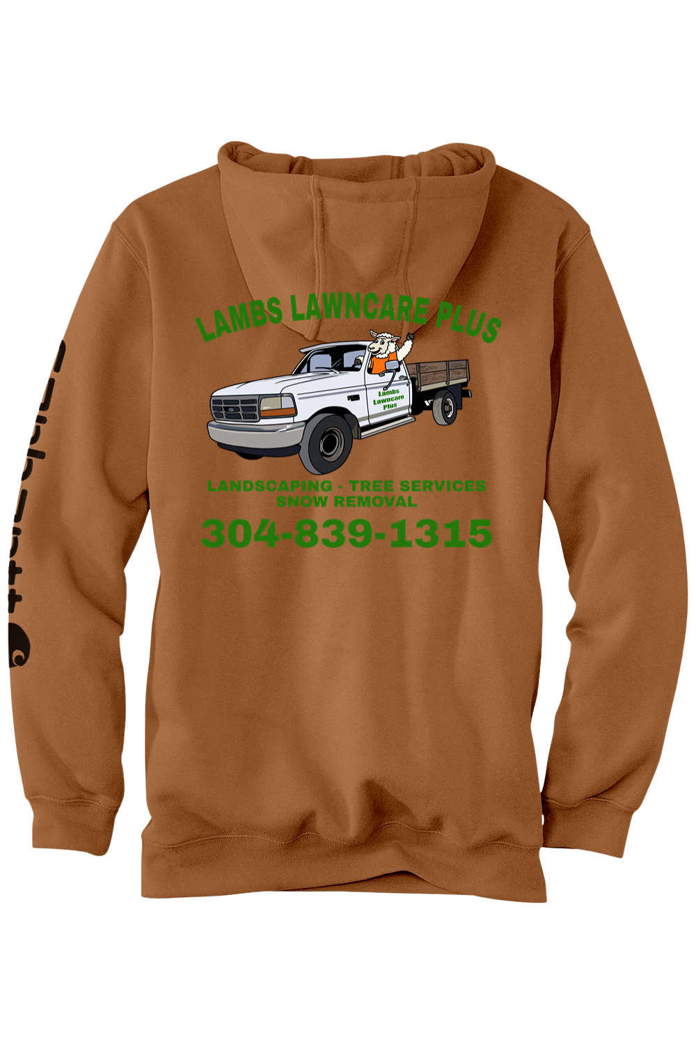 Lambs Lawncare Plus — Carhartt Midweight Hooded Logo Sweatshirt