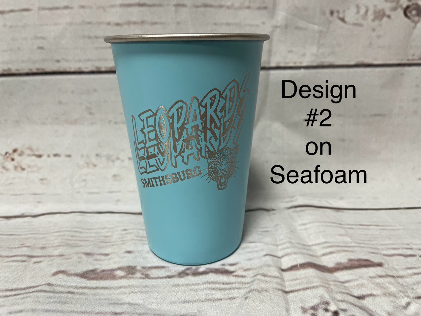 Stainless Steel Laser Engraved Pint Glass