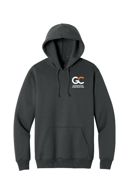 GC Port & Co Foundation Fleece Hoodie — Coal Grey — front view
