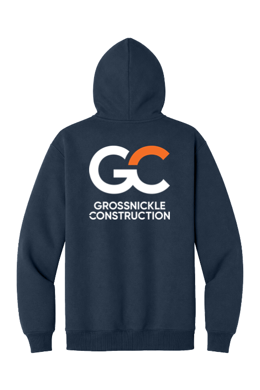 GC Port & Co Foundation Fleece Hoodie — Deep Navy — back view
