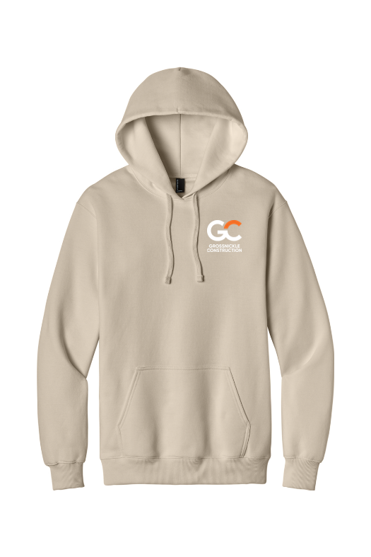 GC Port & Co Foundation Fleece Hoodie — Light Sand — front view