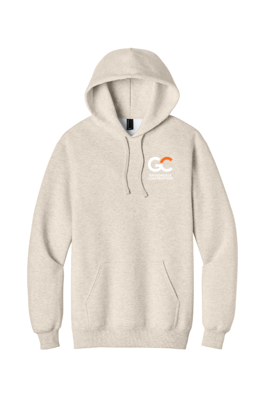 GC Port & Co Foundation Fleece Hoodie — Oatmeal Heather — front view