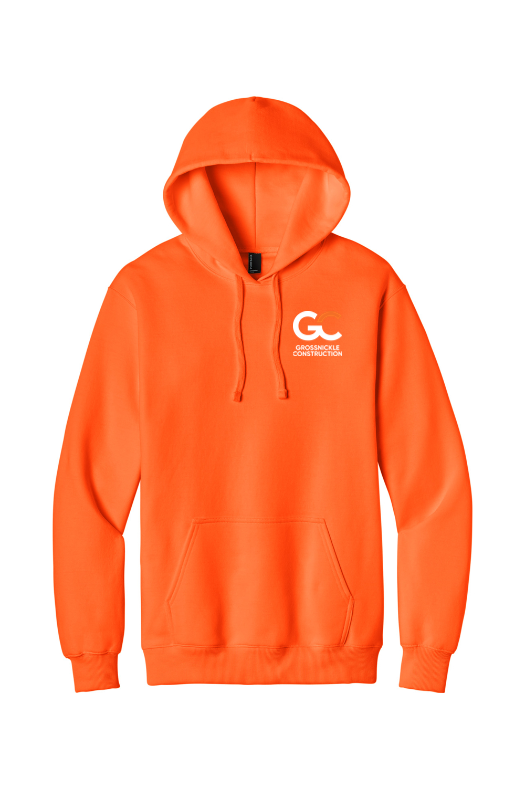 GC Port & Co Foundation Fleece Hoodie — S. Orange — front view