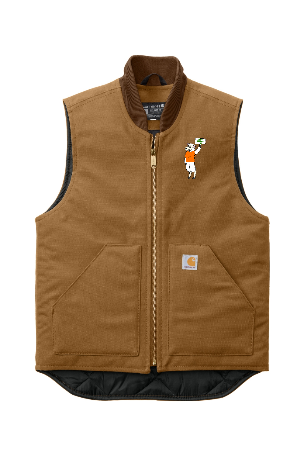 Lambs Lawncare Plus — Carhartt Brown — front — high-resolution mockup