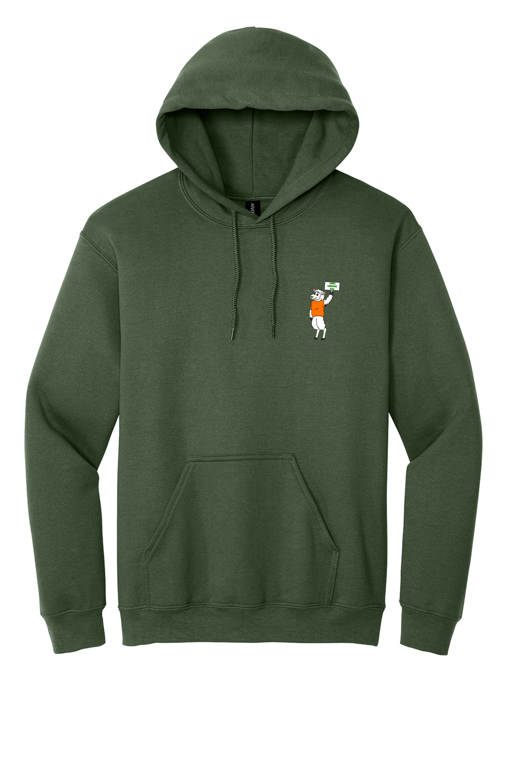 Lambs Lawncare Plus — Military Green — front — high-resolution mockup
