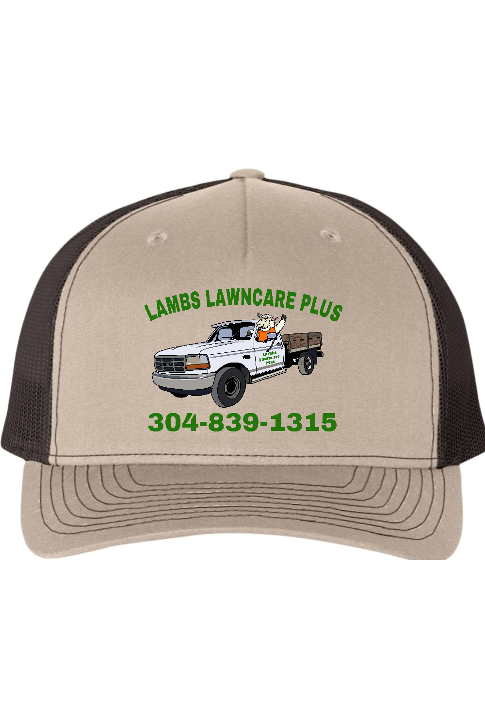 Lambs Lawncare Plus — Khaki/ Coffee — front — high-resolution mockup