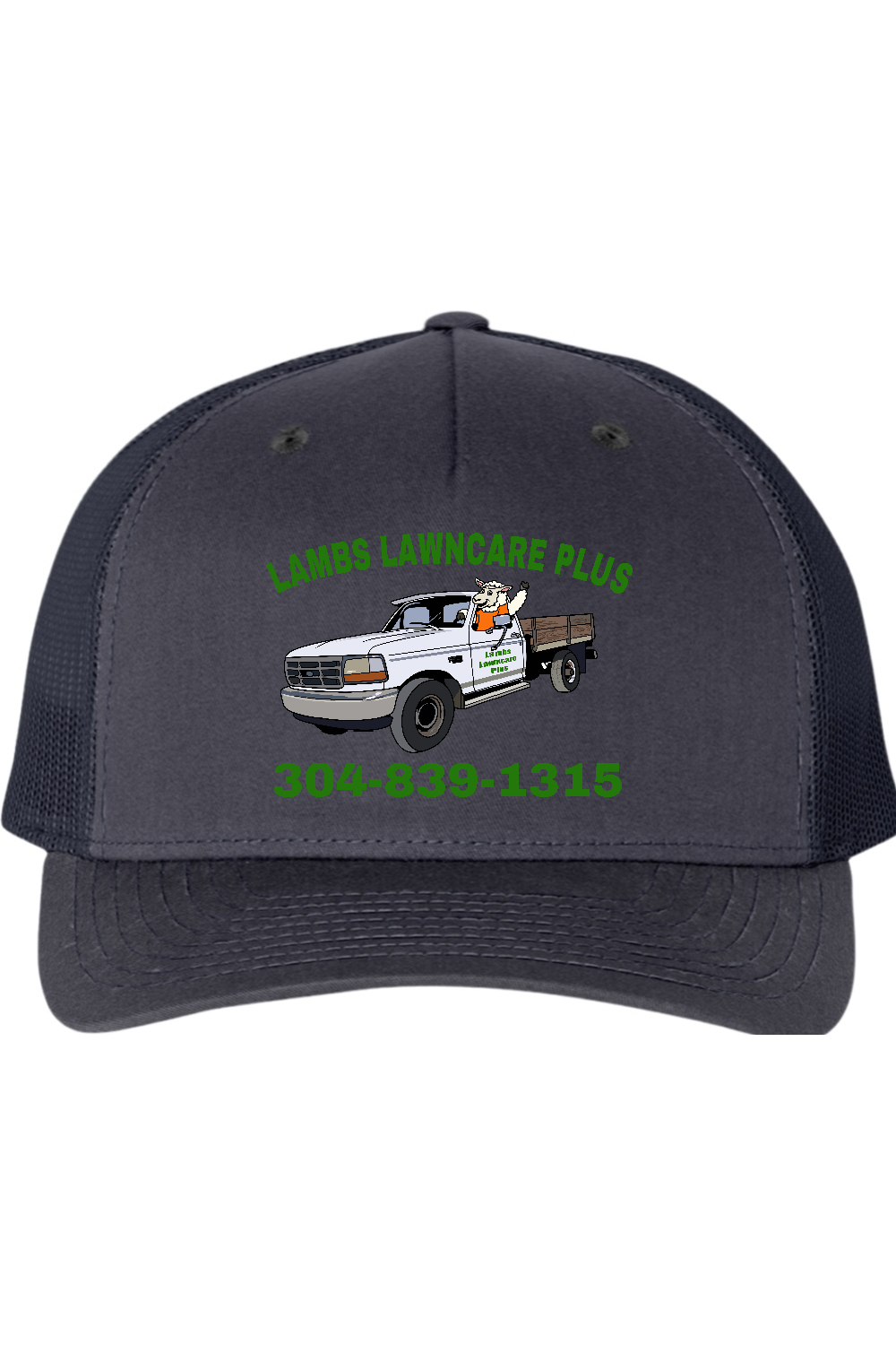 Lambs Lawncare Plus — Ombre Blue/ Navy — front — high-resolution mockup