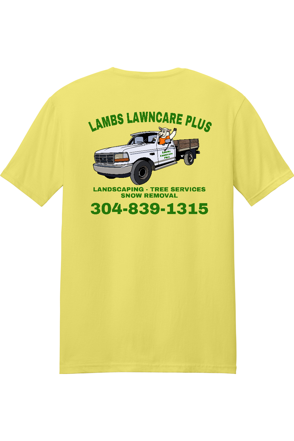 Lambs Lawncare Plus — Cornsilk — back — high-resolution mockup