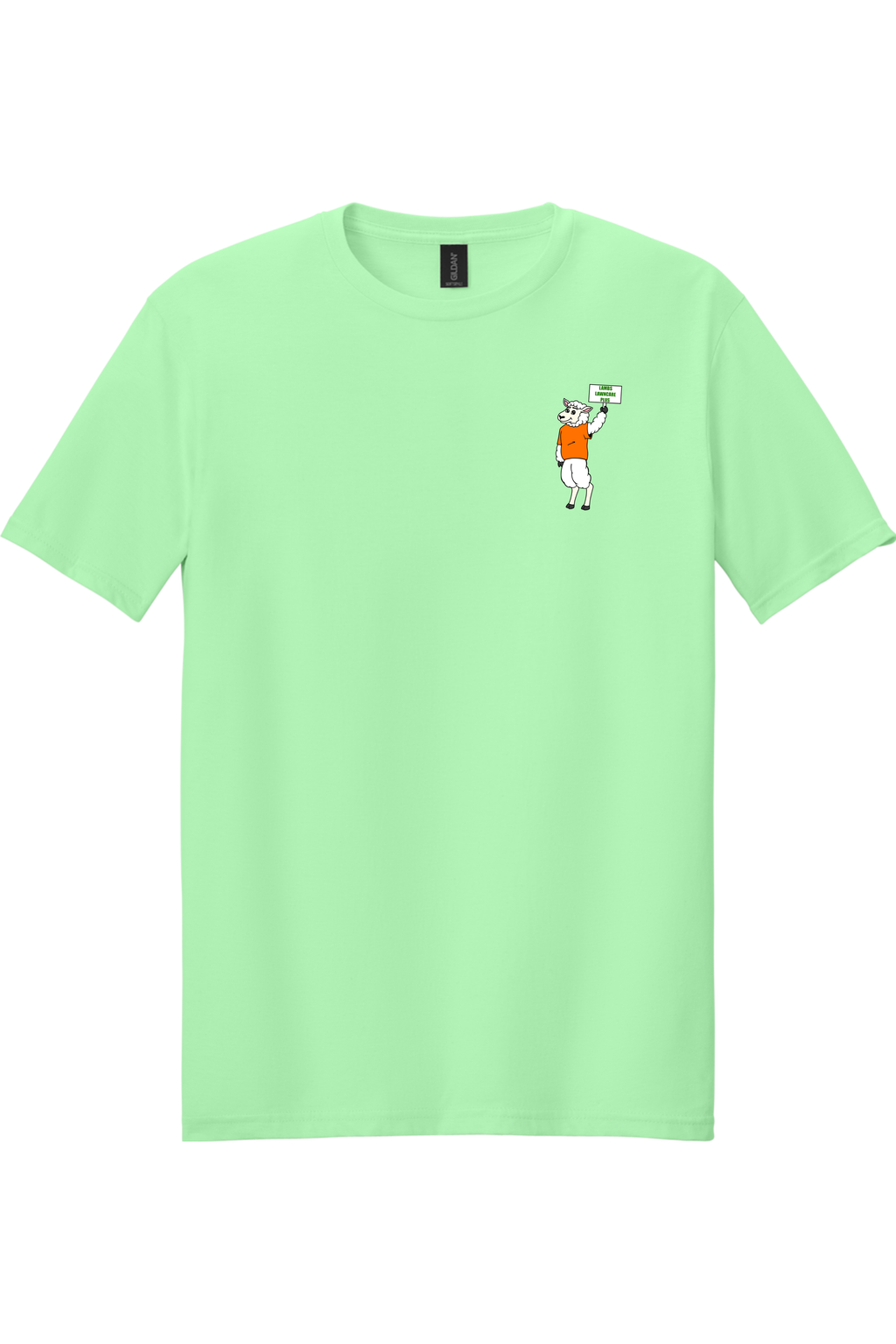 Lambs Lawncare Plus — Mint Green — front — high-resolution mockup