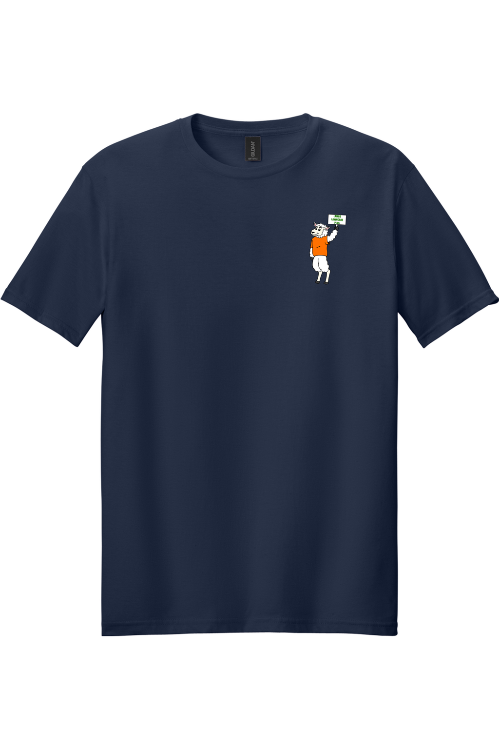 Lambs Lawncare Plus — Navy — front — high-resolution mockup