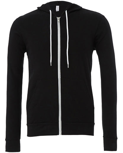 Bella + Canvas Unisex Poly-Cotton Fleece Full-Zip Hooded Sweatshirt